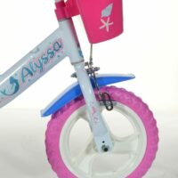 Dino Alyssa 12" Kids Bike - White/Pink - Image 2