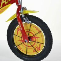 Dino Flash Kids 14" Wheel Bike - Red/Yellow - Image 3