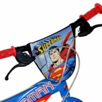 Dino Superman Kids 14" Wheel Bike - Blue/Red - Image 3