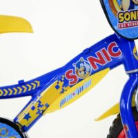 Dino Sonic Kids 12" Wheel Bike - Blue/Yellow - Image 3