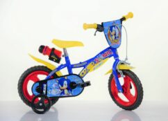 Dino Sonic Kids 12" Wheel Bike - Blue/Yellow