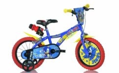 Dino Sonic Kids 14" Wheel Bike - Blue/Yellow