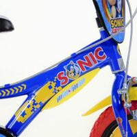 Dino Sonic Kids 14" Wheel Bike - Blue/Yellow - Image 3