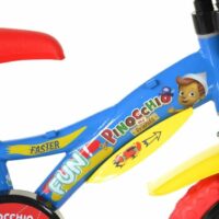Dino Pinocchio Kids 12" Wheel Bike - Blue/Red/Yellow - Image 3