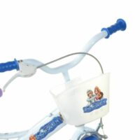 Dino Snow Queen Kids 12" Wheel Bike - White/Blue - Image 2