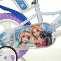 Dino Snow Queen Kids 12" Wheel Bike - White/Blue - Image 3