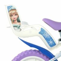 Dino Snow Queen Kids 12" Wheel Bike - White/Blue - Image 4