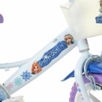 Dino Snow Queen Kids 12" Wheel Bike - White/Blue - Image 5