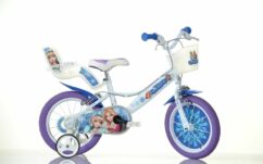 Dino Snow Queen Kids 14" Wheel Bike - White/Blue