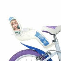 Dino Snow Queen Kids 14" Wheel Bike - White/Blue - Image 4