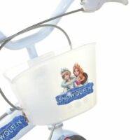 Dino Snow Queen Kids 16" Wheel Bike - White/Blue - Image 2