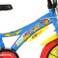 Dino Pinocchio Kids 16" Wheel Bike - Blue/Red/Yellow - Image 4