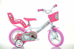Dino Hello Kitty Kids 12" Wheel Bike - White/Pink