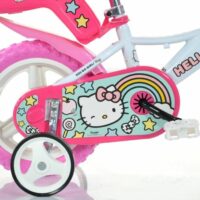 Dino Hello Kitty Kids 12" Wheel Bike - White/Pink - Image 3