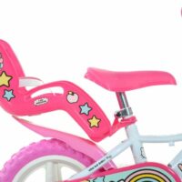 Dino Hello Kitty Kids 12" Wheel Bike - White/Pink - Image 4