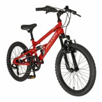 Falcon Cobalt Bike 20" Kids Full Suspension Mountain - Red - Image 2