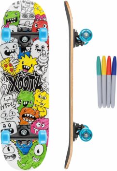 Xootz Kids Sketch Ya Deck Colour In 28" Skateboard