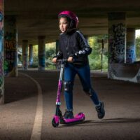 Xootz Element Junior Folding Electric Scooter Ride On, 12V - Pink - Image 4