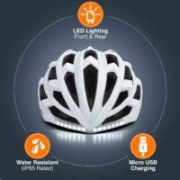Mymfi Unisex Adult Lumex Start Smart Cycle Helmet 55-58cm - White - Image 5