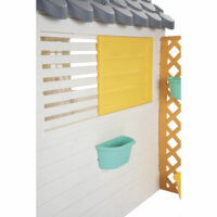 Dolu Garden Playhouse With Fence - White - Image 3
