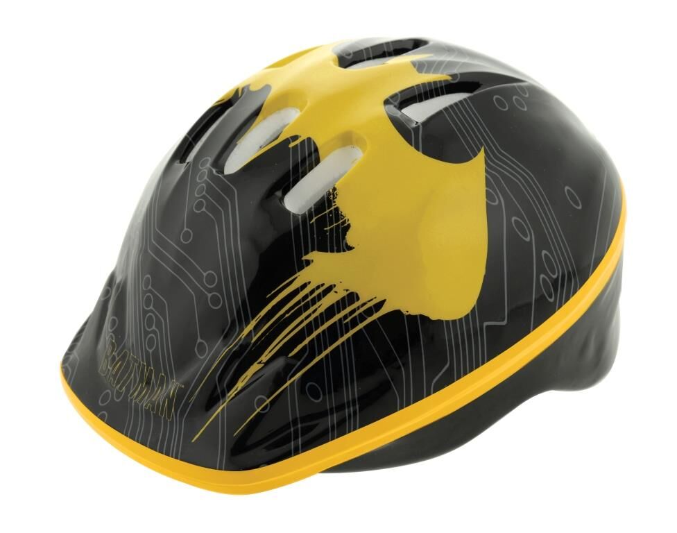 Batman Kids Safety Helmet 52-56cm - Black/Yellow