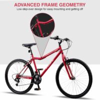 Insync Breeze SLR Ladies MTB 18 Speed, 26 in Wheels - Red - Image 4