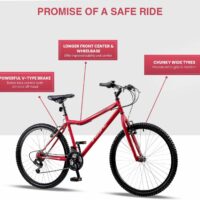 Insync Breeze SLR Ladies MTB 18 Speed, 26 in Wheels - Red - Image 5