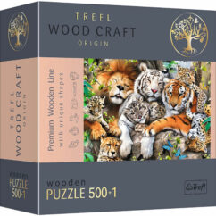 Trefl Wild Cats in the Jungle Wooden Puzzle - 500+1 Pieces