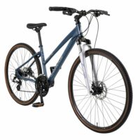 Claud Butler Explorer 3.0 Low Step Hybrid Bike - Blue/White - Image 2