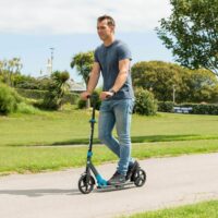 Osprey XS2 Big Wheel Folding Scooter - Black/Blue - Image 4