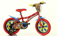Dino Paw Patrol Kids Bike with 14" Wheels and Stabilisers