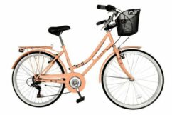 Imperfect Aurai Trekker Ladies Heritage Bike, 26" Wheel, 6 Speed - Peach