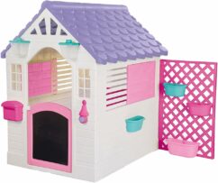 Dolu Garden Playhouse with Fence - Pink