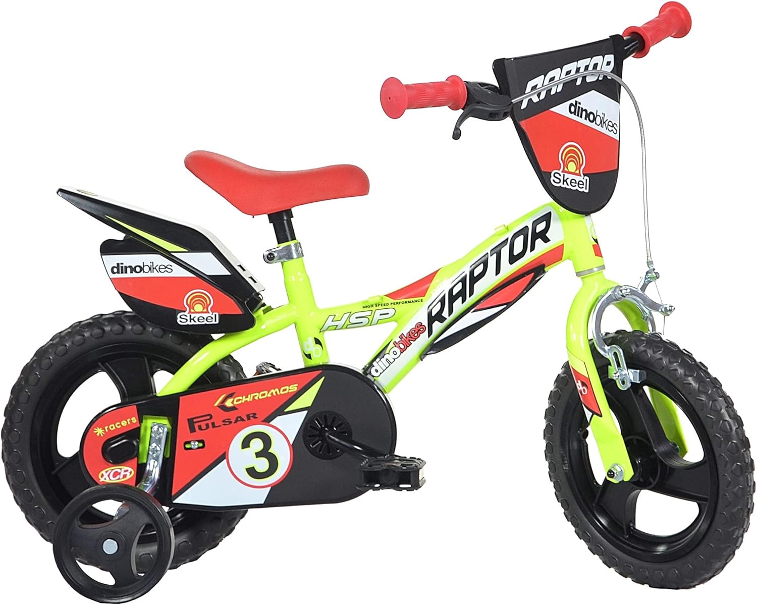 Dino Raptor 12" Kids Bike - Yellow