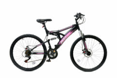 Imperfect Basis 1 Full Suspension Mountain Bike - 26" Wheel - 18 Speed Black/Pink