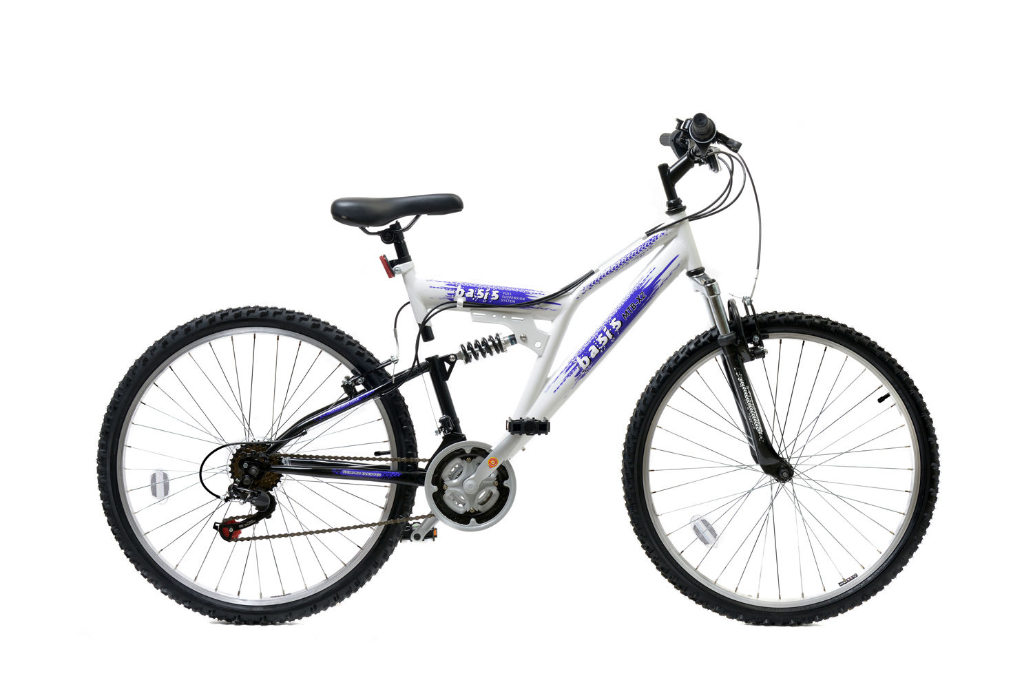 Imperfect Basis 2 Full Suspension Mountain Bike - 26" Wheel - 18 Speed White Purple