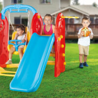 Imperfect Dolu 4-In-1 Garden Kids Playground, Swing and Slide Set - 18 Months + - Image 4