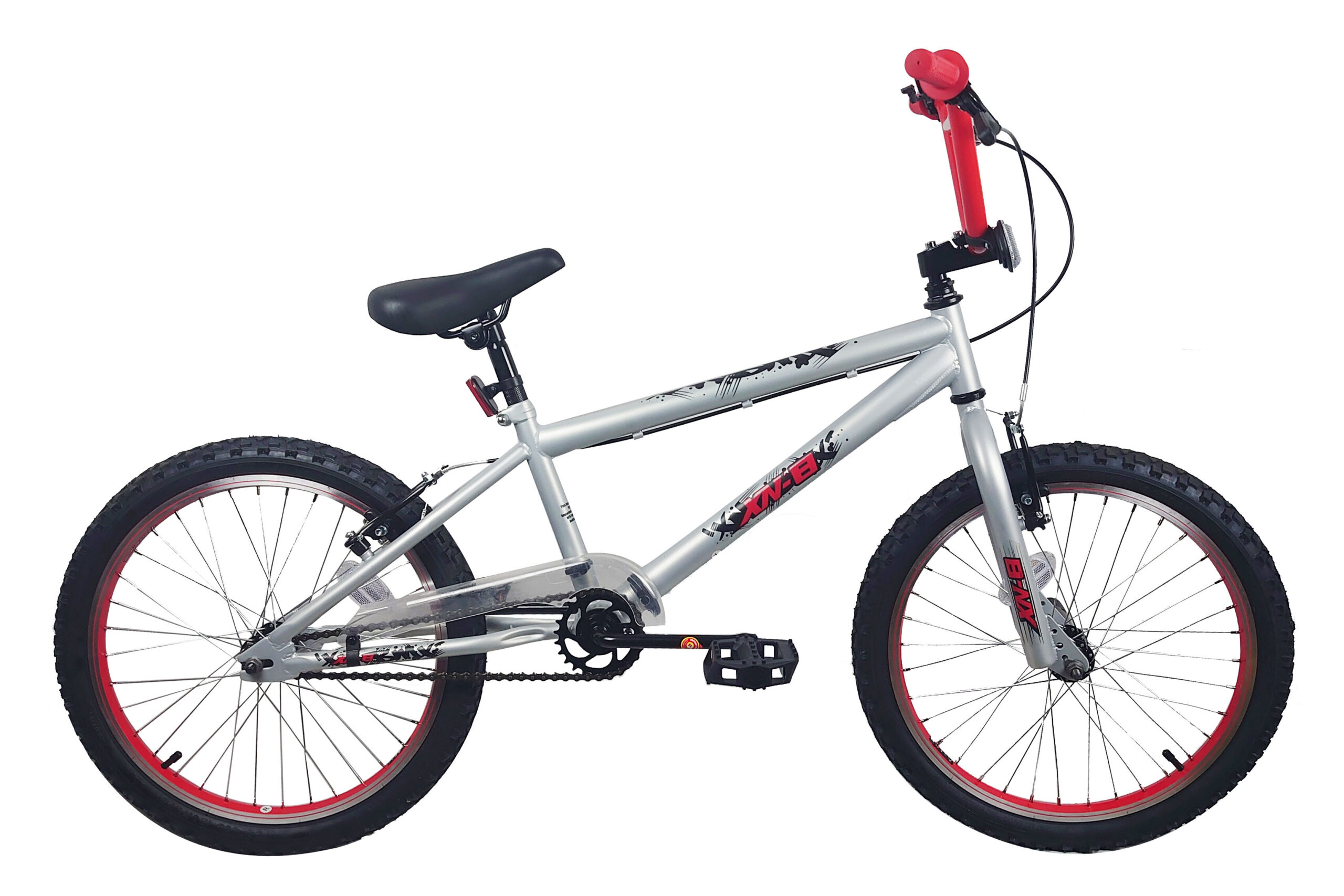 Imperfect XN-8-20 BMX Bike, Mens Boys Freestyle BMX, 20" Wheel - Silver/Red