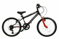 Imperfect Basis Raptor Junior Hardtail Mountain Bike, 20" Wheel - Gloss Black/Red