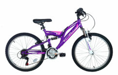 Imperfect Dallingridge Chic Junior Girls Full Suspension Mountain Bike, 24" Wheel - Purple