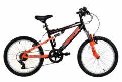 Imperfect Basis Gator Junior Full Sus Mountain Bike, 20" Wheel - Gloss Black/Red
