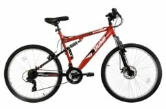 Imperfect Dallingridge Duke DS Full Suspension Mountain Bike, 26" Wheel - Red/Black