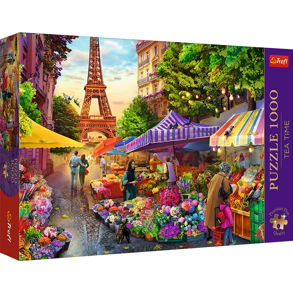 Trefl Tea Time: Flower Market, Paris 1000 Piece Puzzle