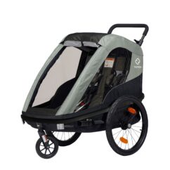 Hamax Avenida Twin Child bike Trailer - Olive Green