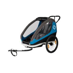 Hamax Traveller Twin Child Bike Trailer - Blue/Grey