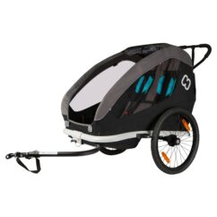 Hamax Traveller Twin Child Bike Trailer - Black/Grey