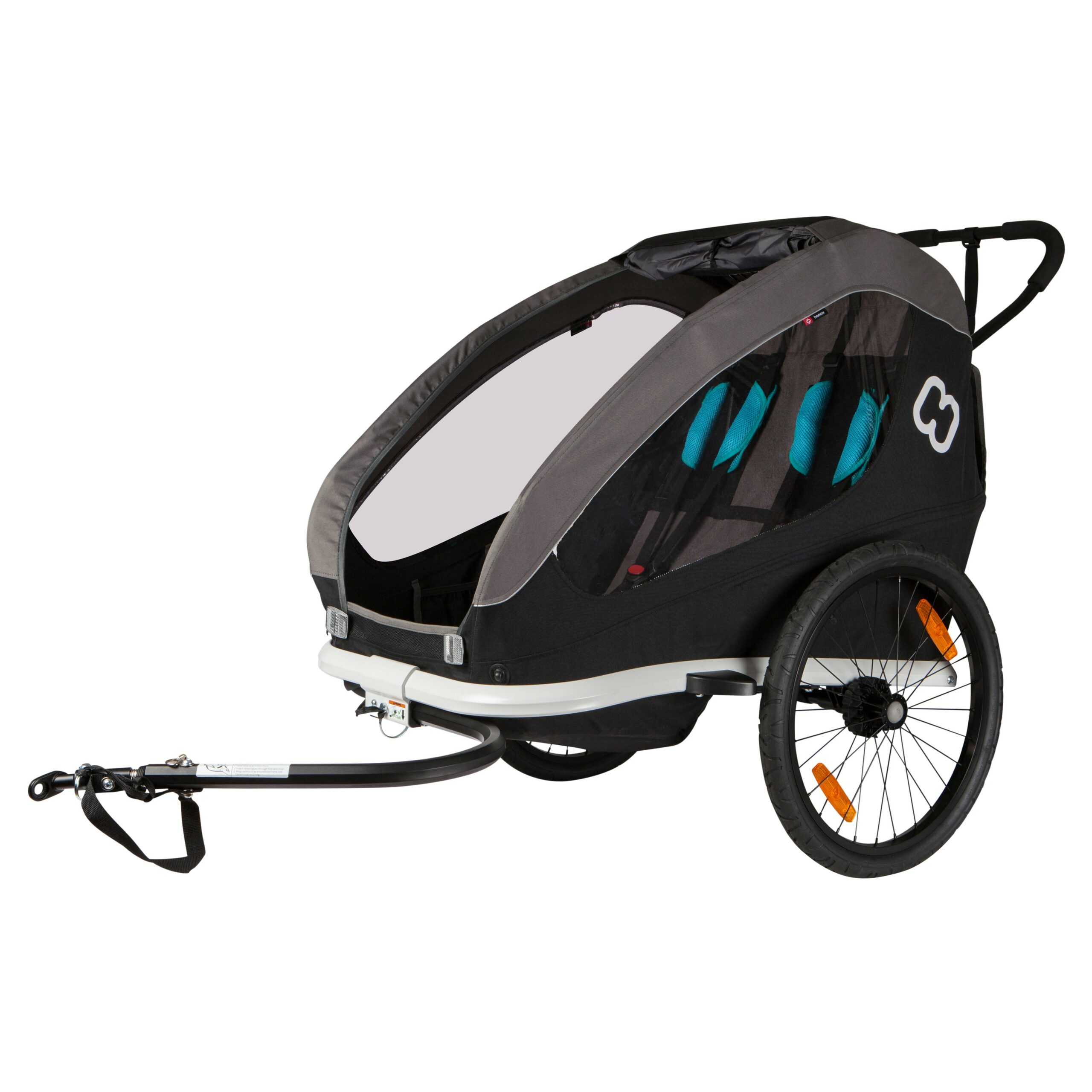 Hamax Traveller Twin Child Bike Trailer - Black/Grey