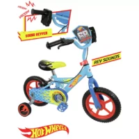 Hot Wheels 12inch Kids Bike with Stabilisers - Blue - Image 2