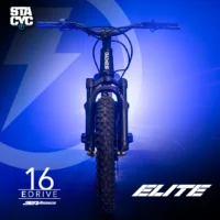 Stacyc Electric Balance Bike 16E-Drive Elite, 3Ah - Black/Blue - Image 2