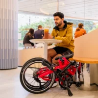 Tern BYB P10 Folding Bike 20" Wheel - Satin Metallic Red - Image 10